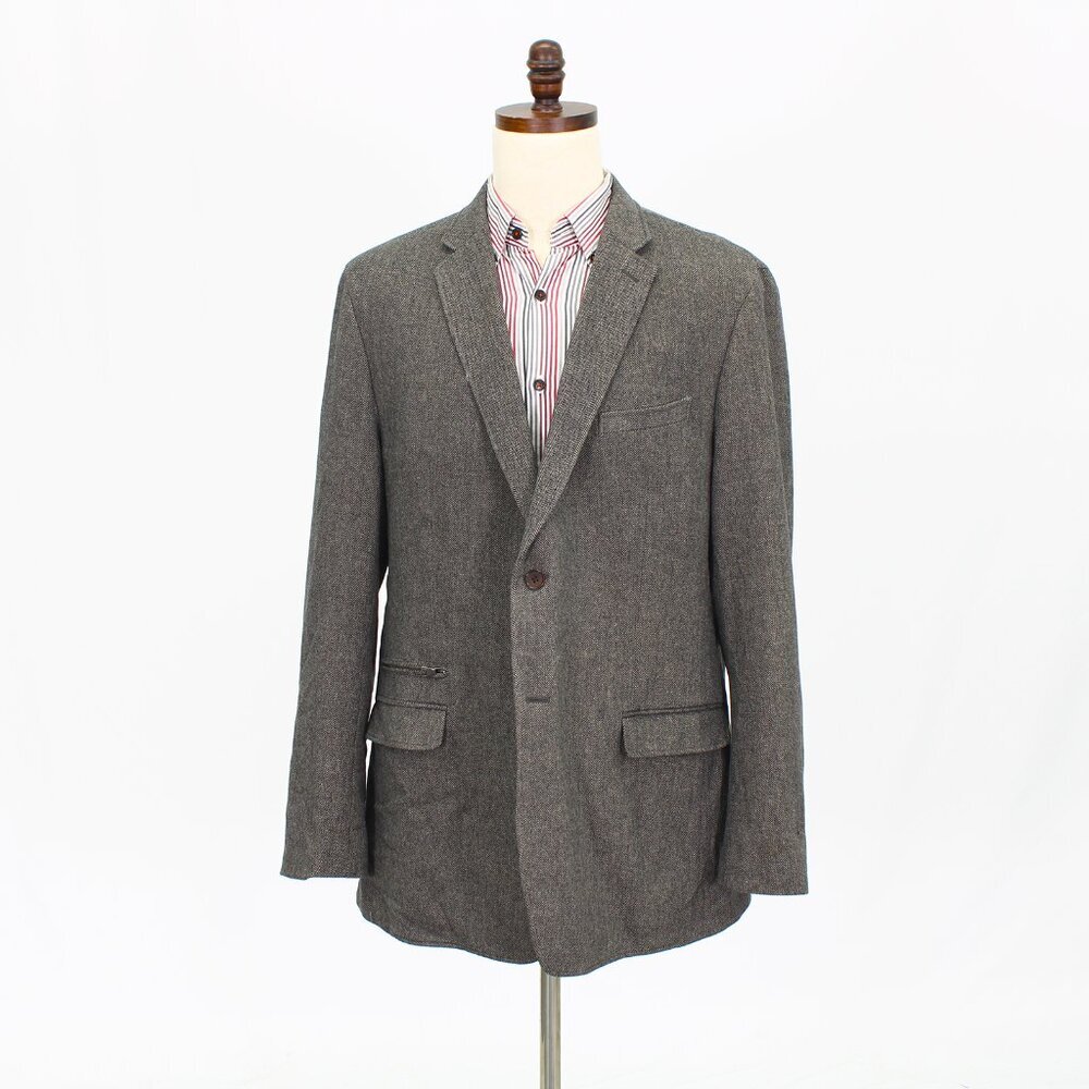 Banana Republic 48L Gray HB 2-Button Sport Coat Blazer Jacket T534